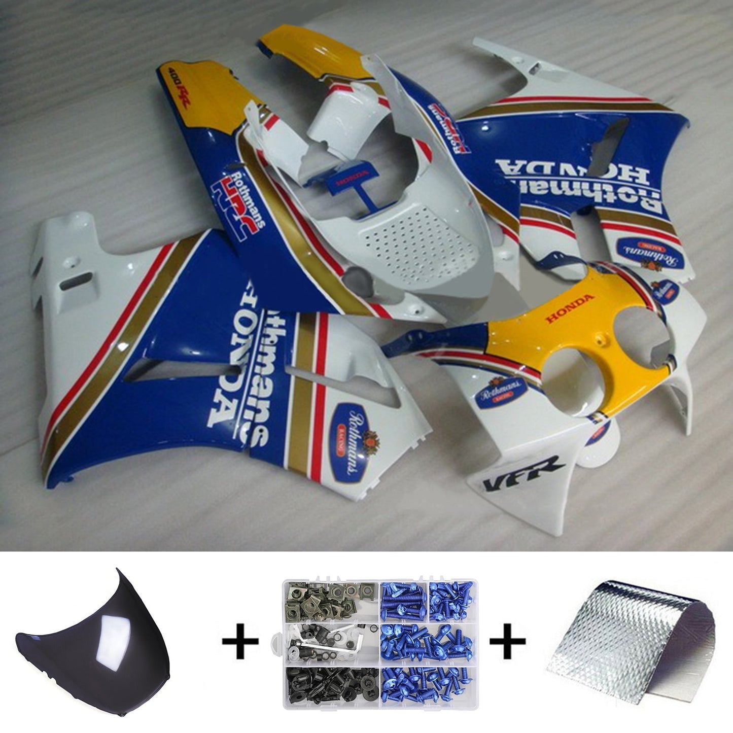 Amotopart Honda VFR400R NC30 1988-1992 Verkleidungskit Karosserie Plastik