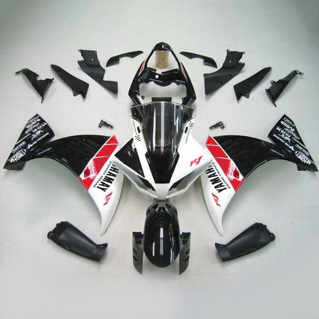 Amotopart Yamaha 2012-2014 YZF 1000 R1 White Black Fearing Kit