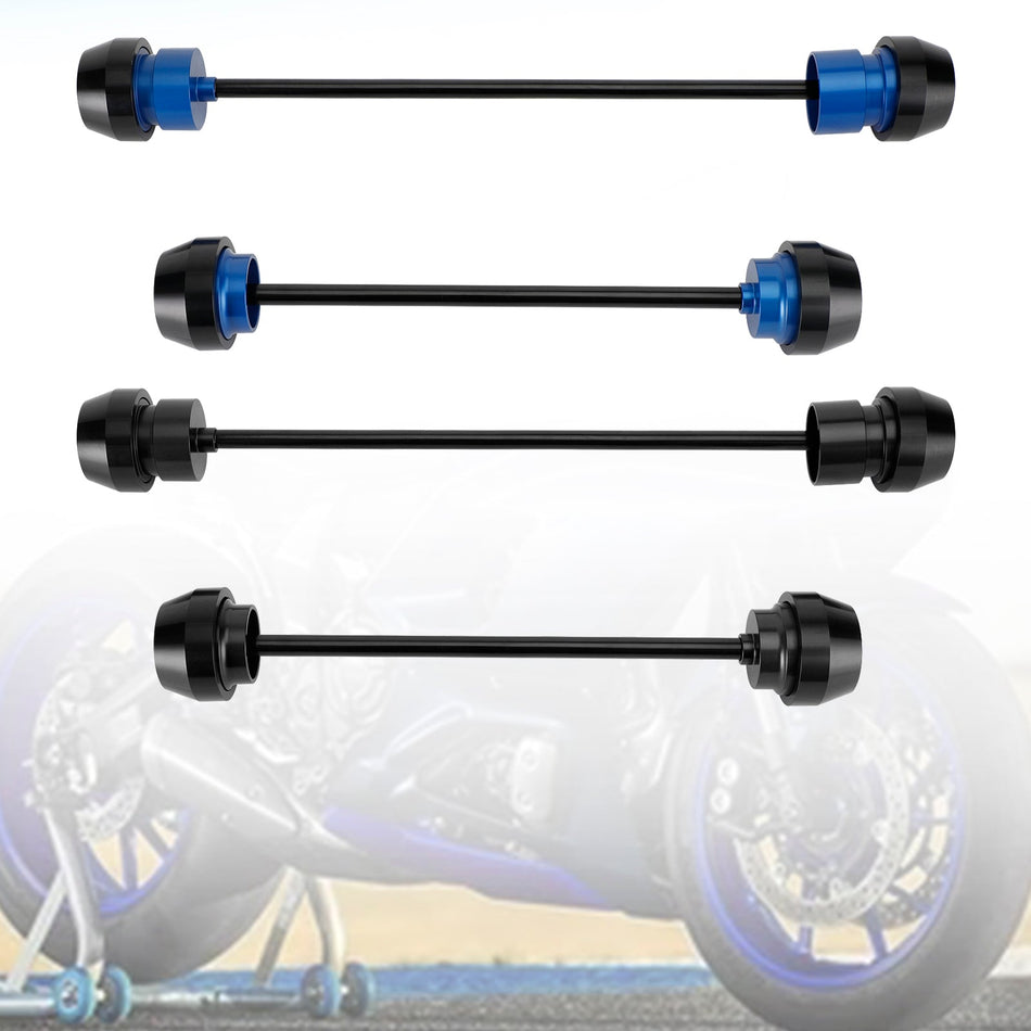 Achsschieber Radschutz vorne hinten CNC passend für Yamaha Yzf-R7 21-23 22 BLue