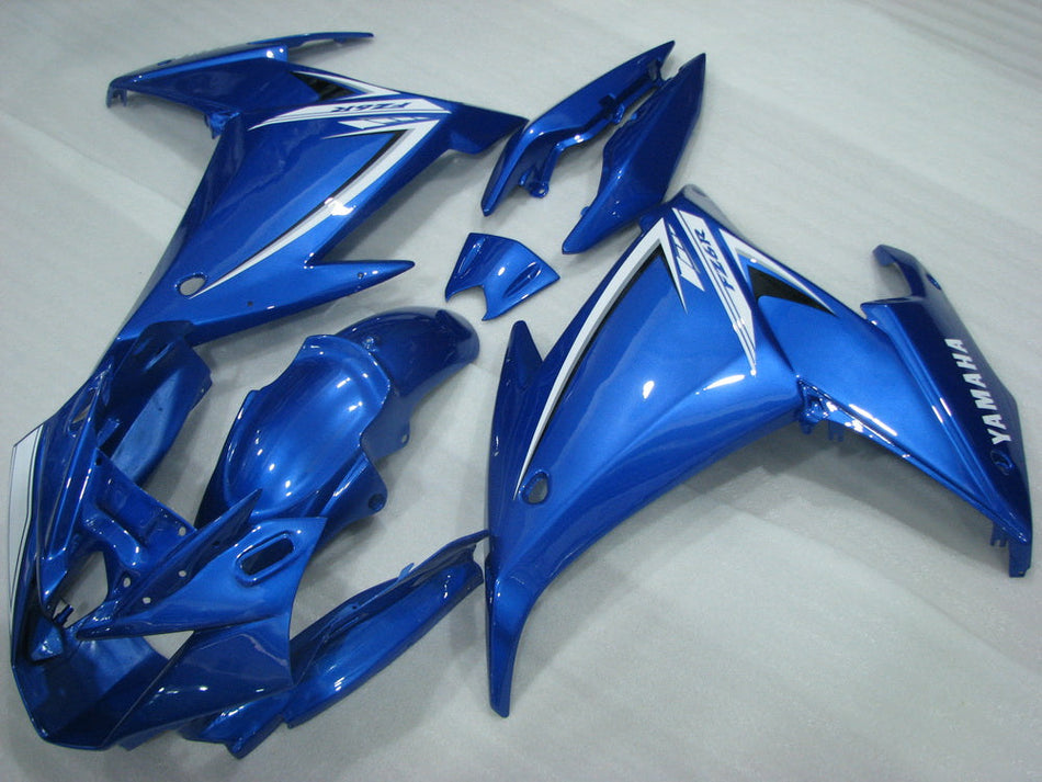 Amotopart 2009-2015 Yamaha FZ6R Kit de carénage bleu