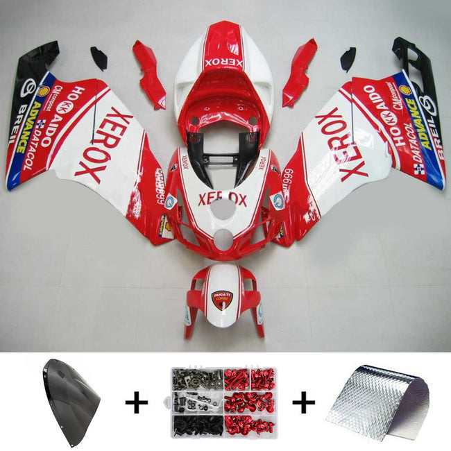 Amotopart Ducati 2005-2006 999/749 Red Mix White Fairing Kit