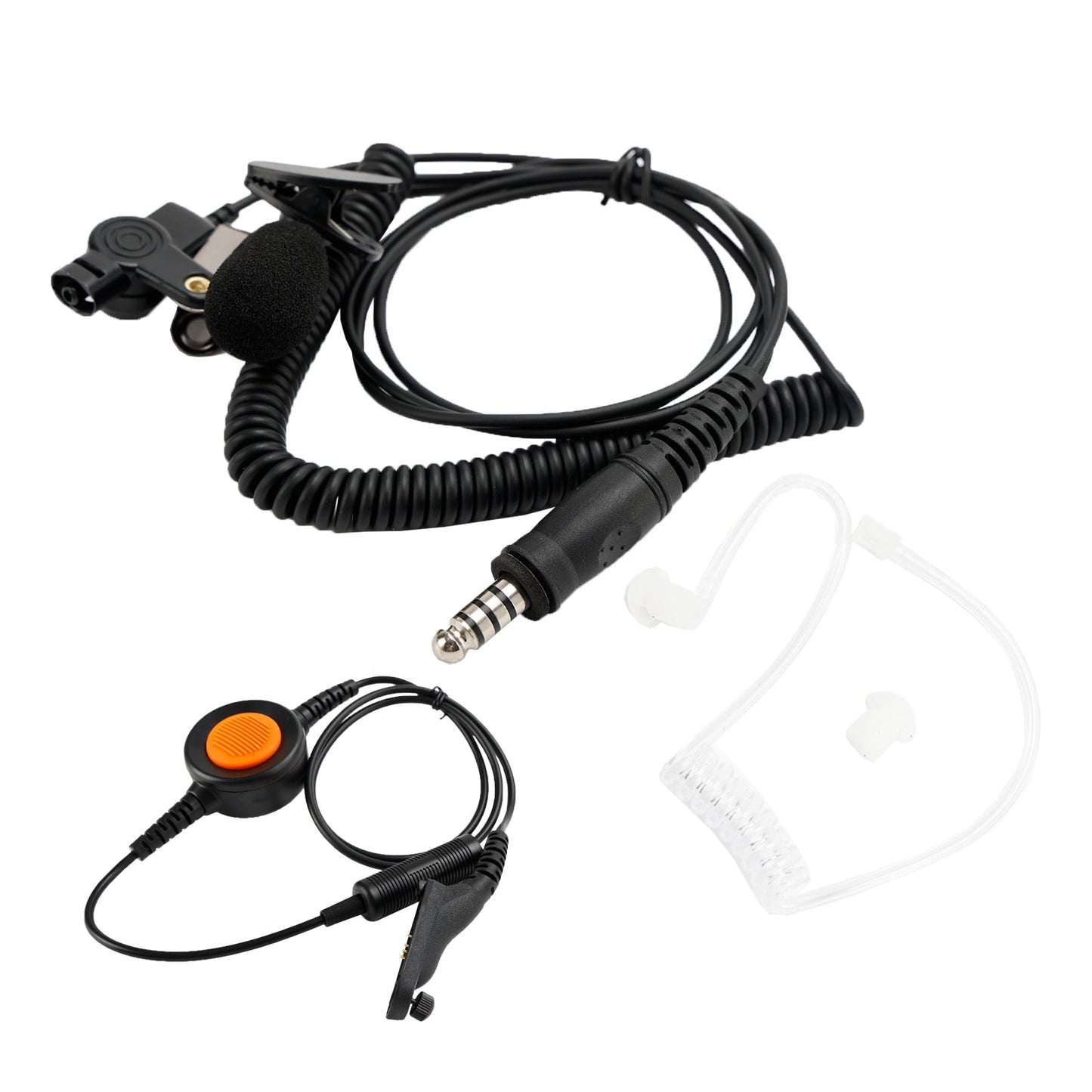 Für DP3400 DP3600 APX4000 6-Pin U94 PTT 7.1-A3 Transparentes R?hren-Headset mit Mikrofon