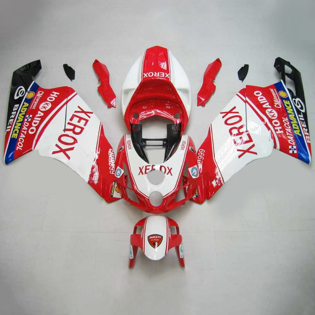 Amotopart Ducati 2005-2006 999/749 Kit de carénage rouge mélangé blanc