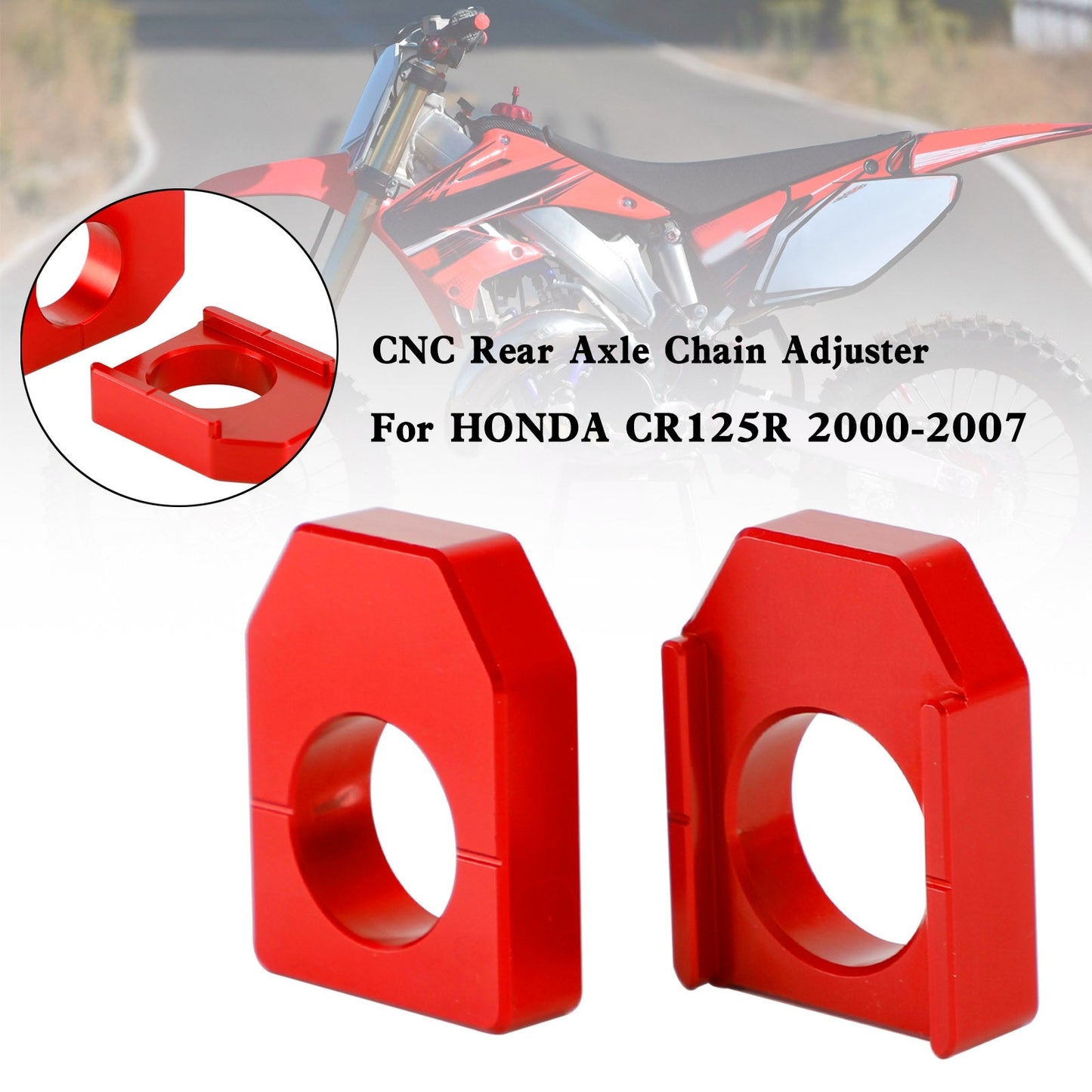 Honda CRF450R/X CR125R/250R CRF250R/X CNC Kettenspanner für Hinterachse