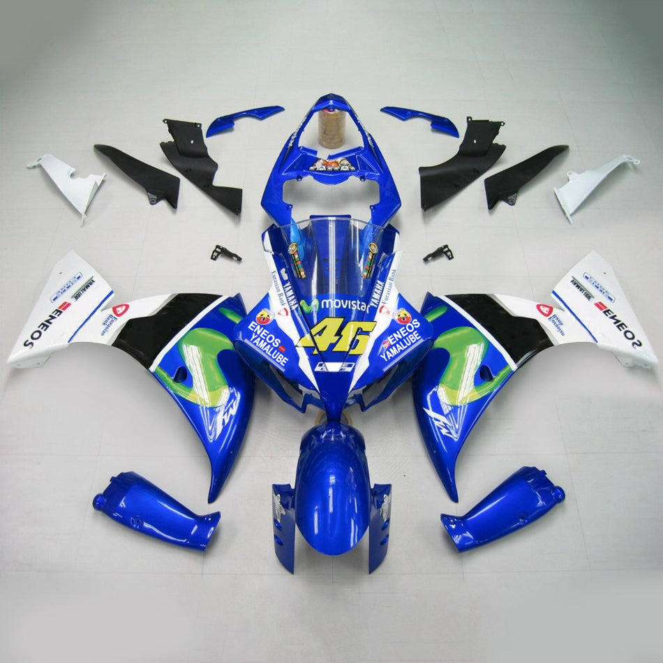 Amotopart Yamaha 2012-2014 YZF 1000 R1 Kit Déclencheur Bleu Blanc