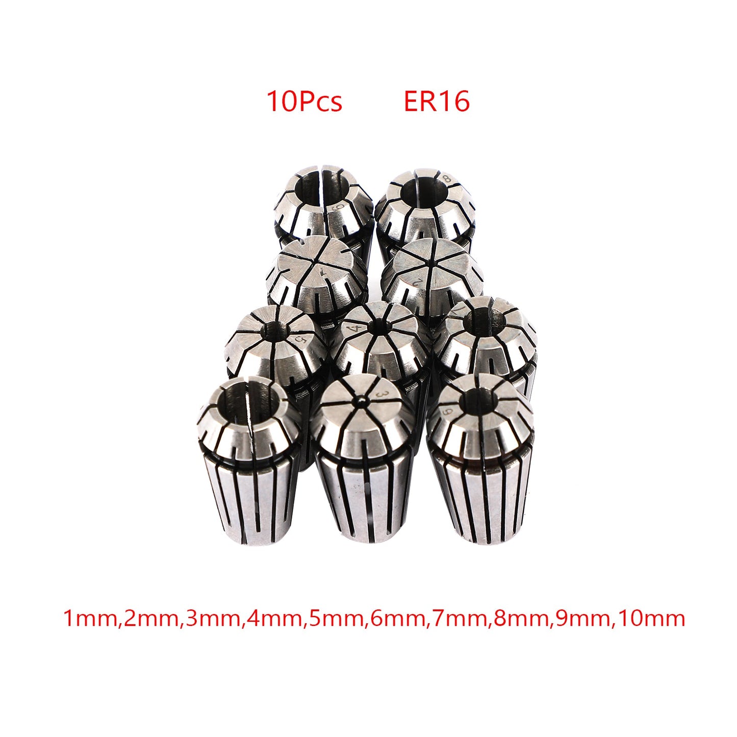 9pcs / 12pcs / 10pcs / ER16 Spring Collet Set für CNC-Fräsdrehmain