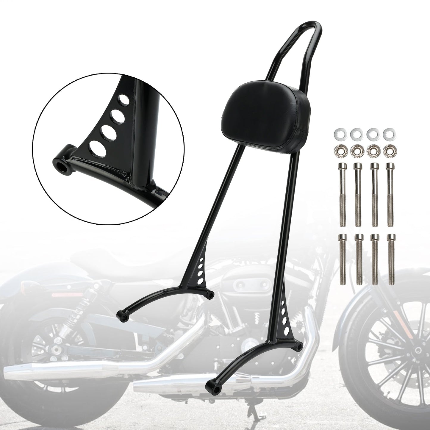 Sozius-Sissy-Bar-Rückenlehne für Sportster Iron 883 1200 XL 48 72 ab 2004