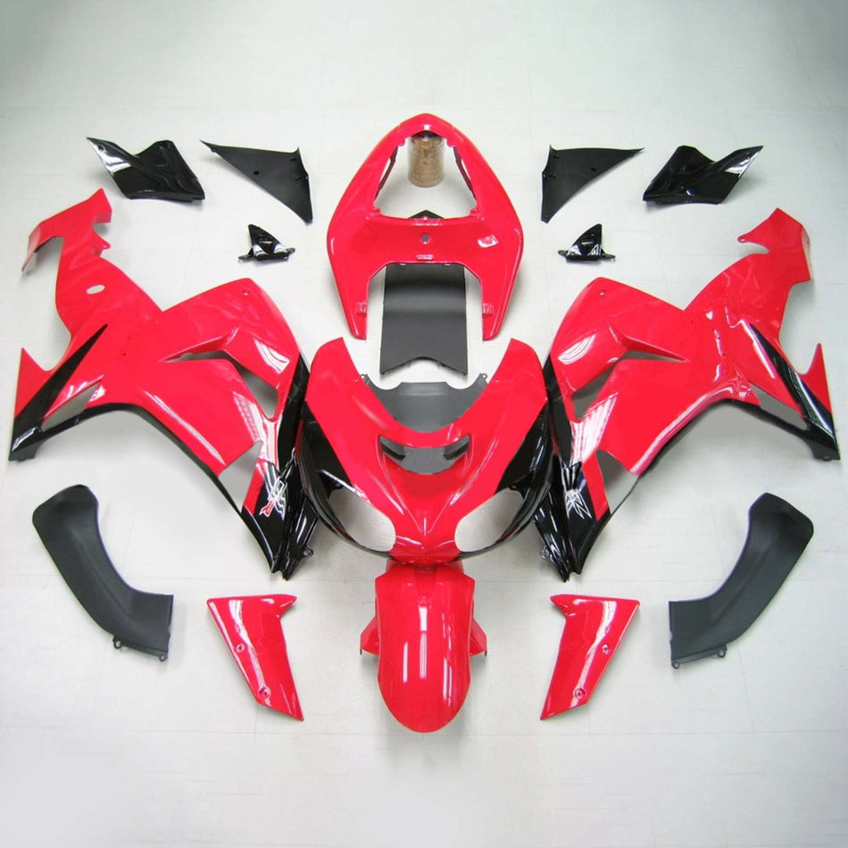 Amotopart Kawasaki ZX10R 2006-2007 Kit de carénage rouge