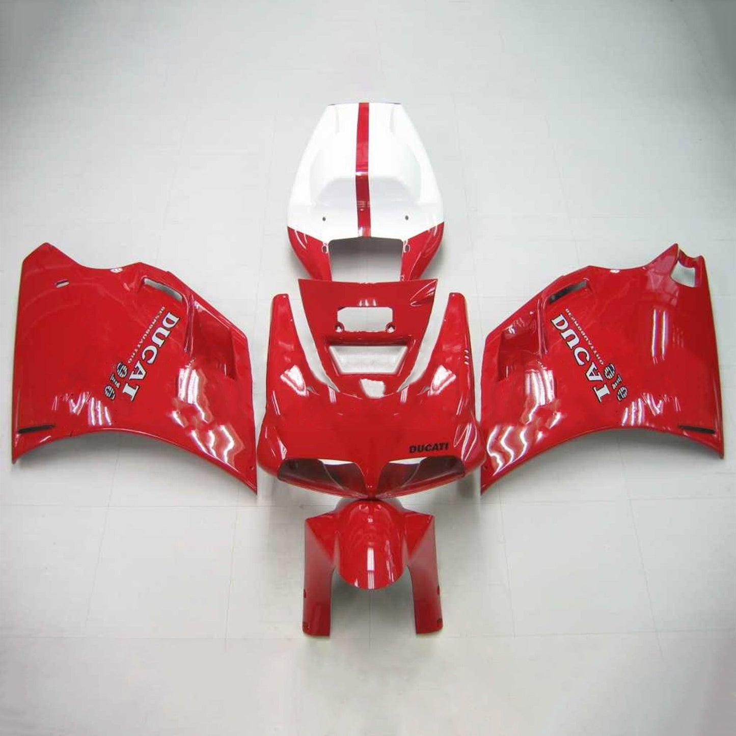 Amotopart Ducati 1996-2002 996/748 Kit de télécopie rouge blanc