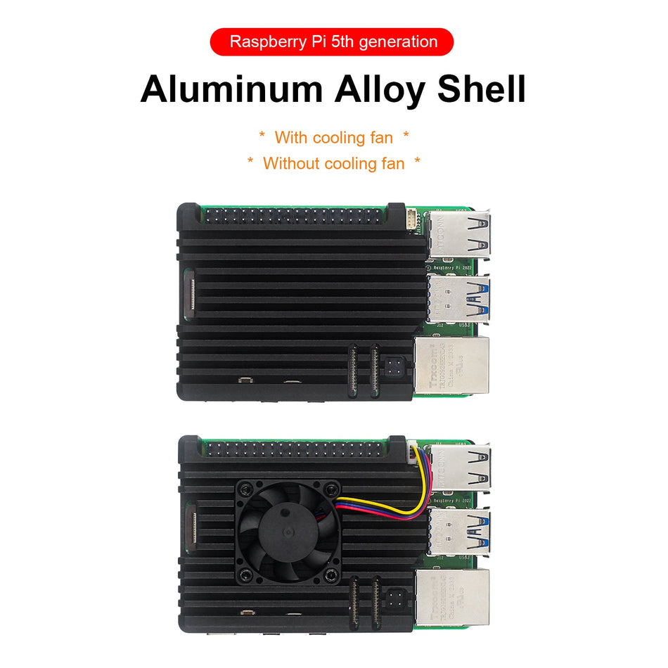 Metallgeh?use Raspberry pi5 Passive Kühlung Aluminiumgeh?use Optionaler Lüfter