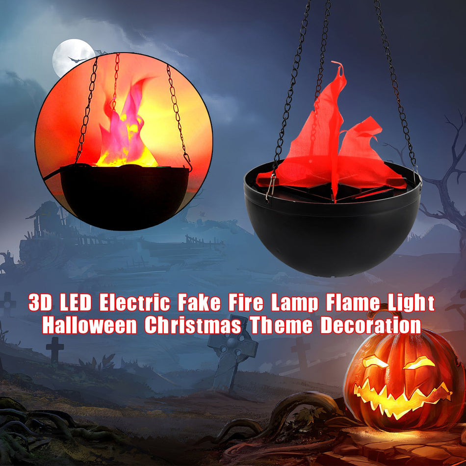 3D LED elektrische gefälschte Feuerlampe Flammenlicht Halloween Weihnachten Thema Dekoration