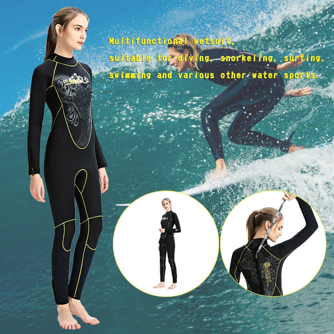 5mm femmes combinaison surf combinaison de plongée corps entier plongée en apnée triathlon