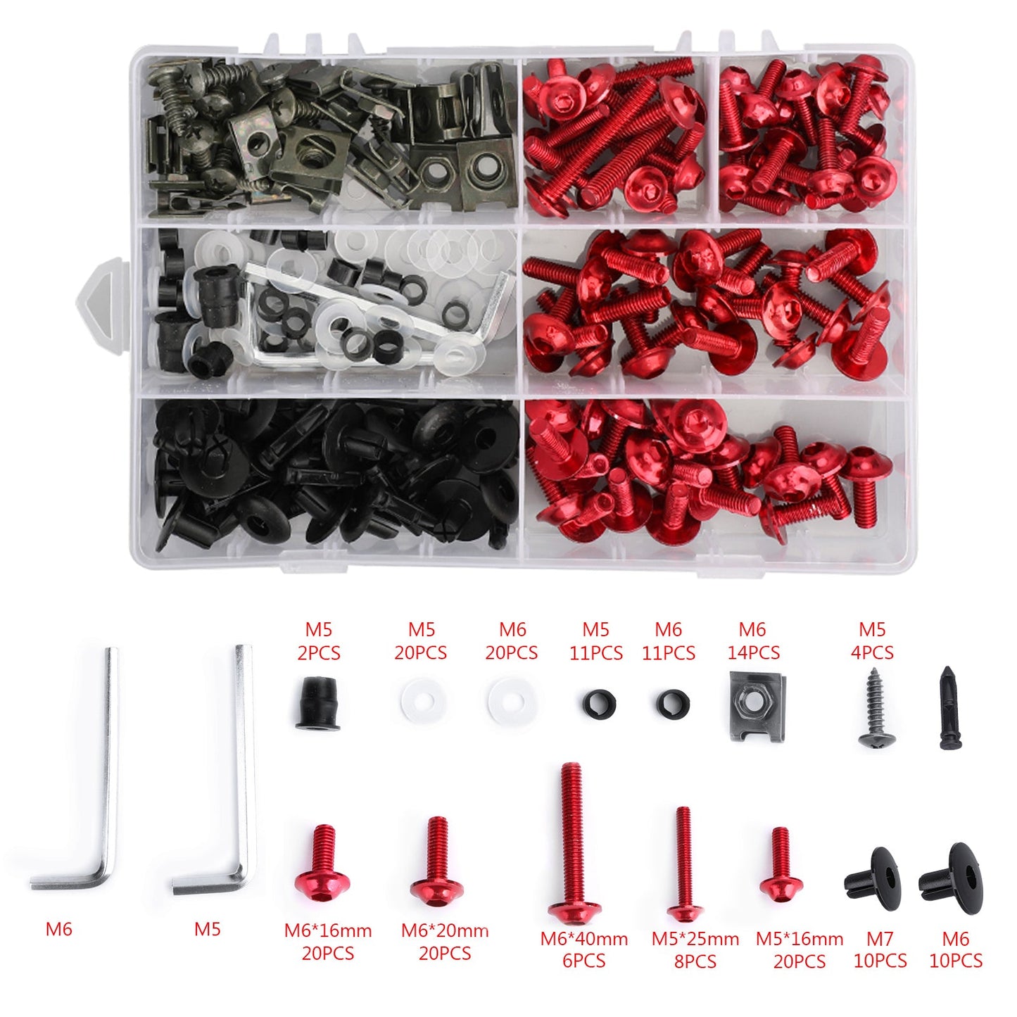 Amotopart 2008-2010 Suzuki GSXR600/750 Verziehung Matt Red Kit