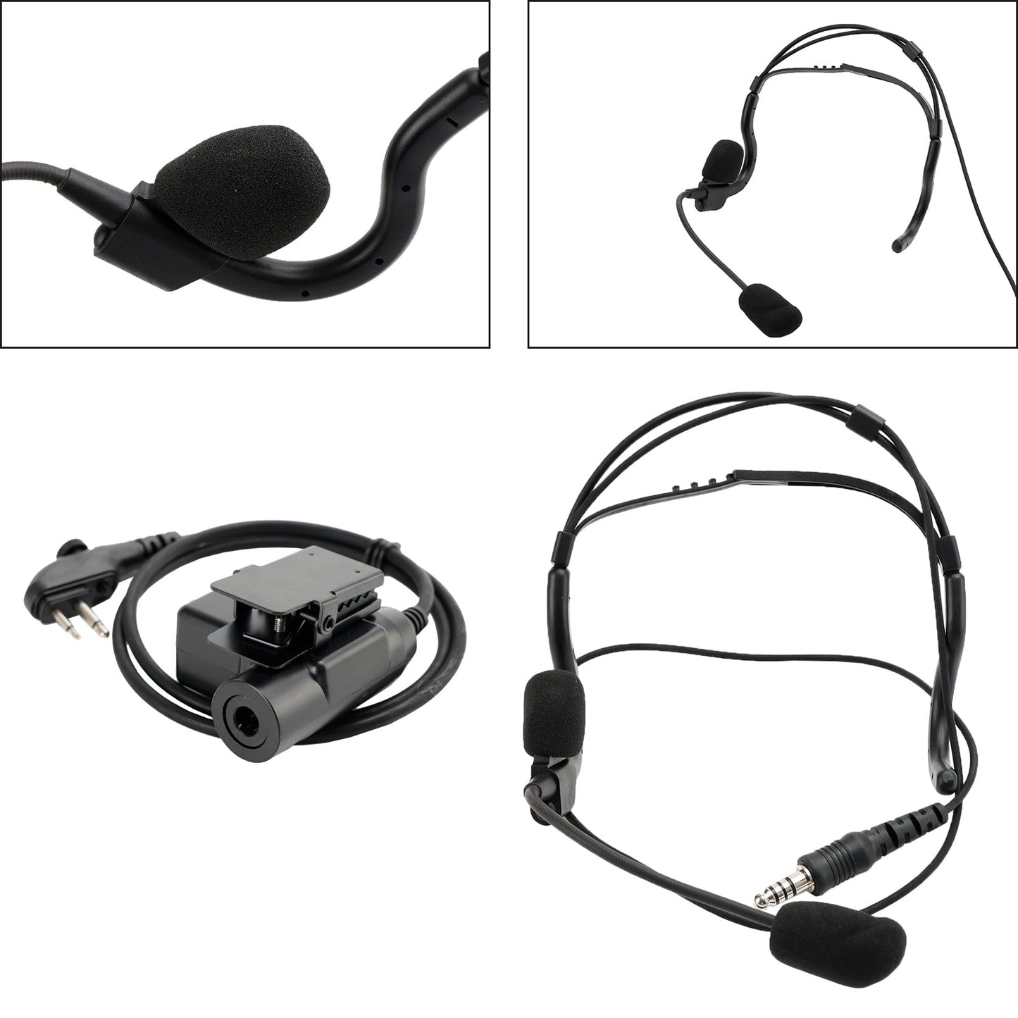 Für HYT PD415 PD500 PD505 6-Pin U94 PTT 7,1-C8 Hinten Montieren Stecker Taktische Headset