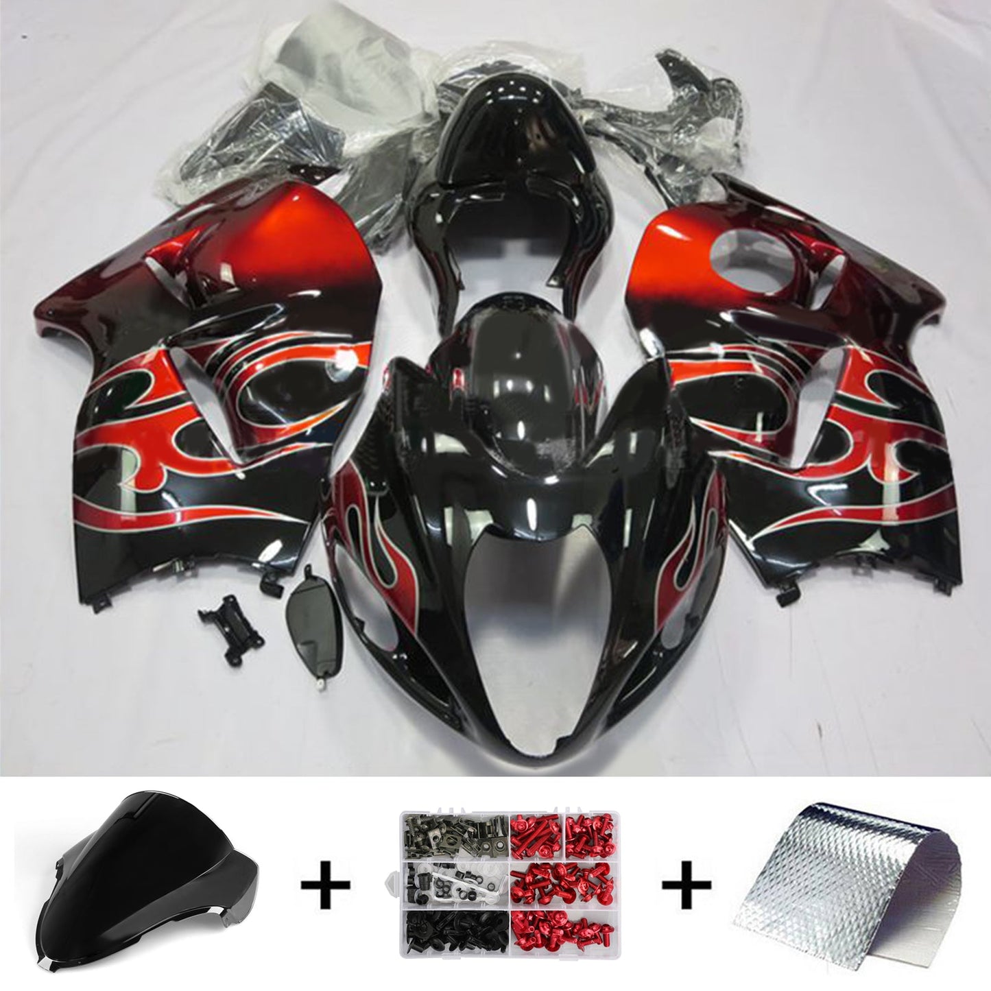 Amotopart Verkleidungsset für Suzuki Hayabusa GSX1300R 1999–2007, Karosserie, Kunststoff, ABS