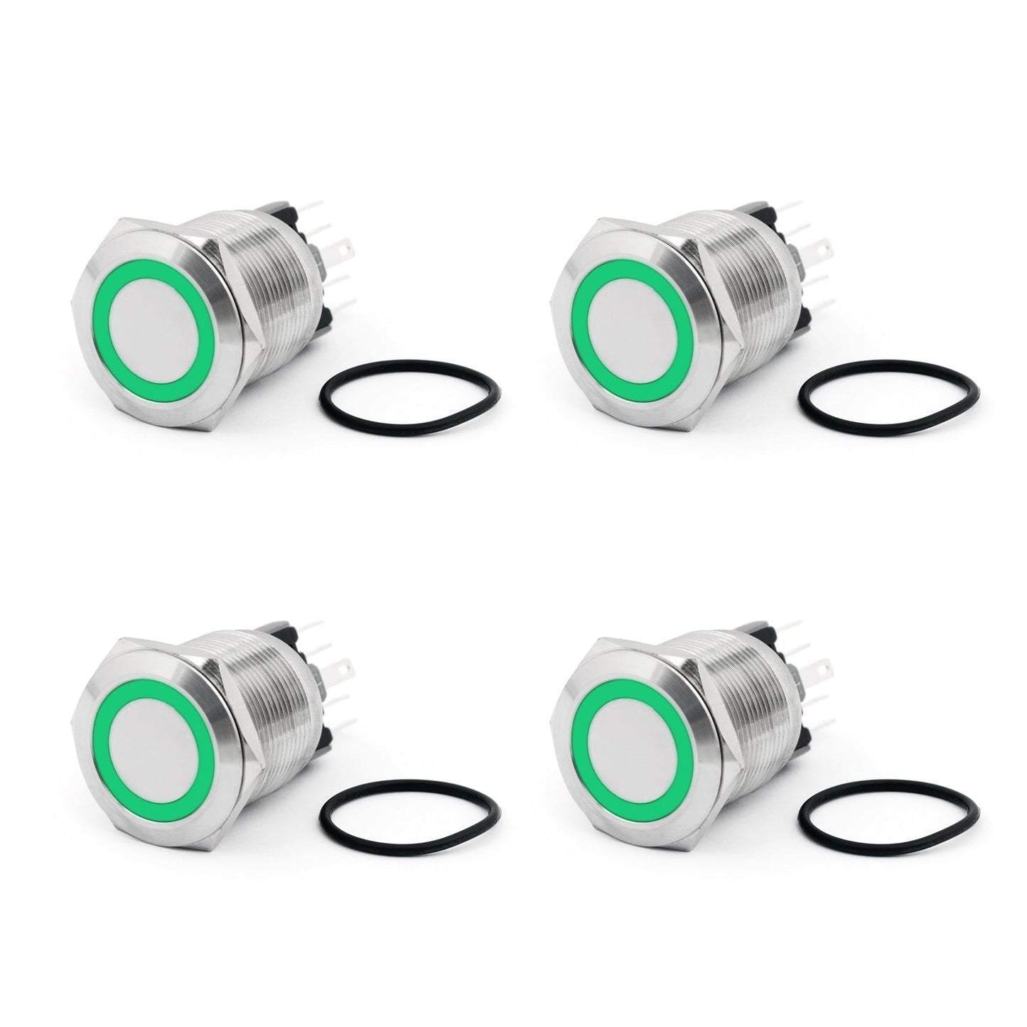 22mm 24 V Ring LED LED -DUCKSCHAGER EDELSTAHL FUR AUTO/STOOT/DIY