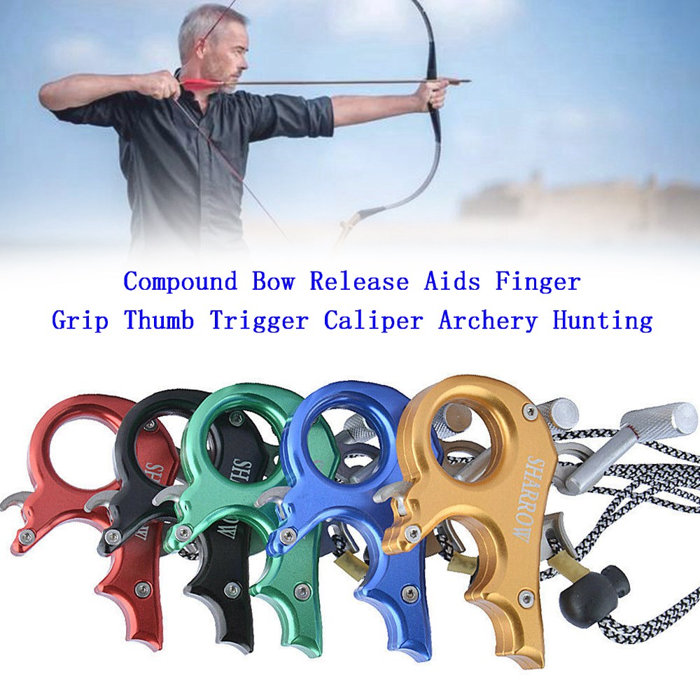 Component bow release aids 3 4-doigts grips thumb release étrier chasse à l'arc
