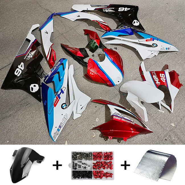 Amotopart 2019-2022 BMW S1000RR/M1000RR Red White Blue Racing Racing Kit