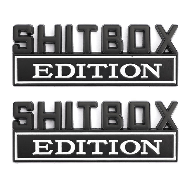2pc Shitbox Edition Emblem Decal Badges Autocollants Pour Ford Chevy Car Truck #C