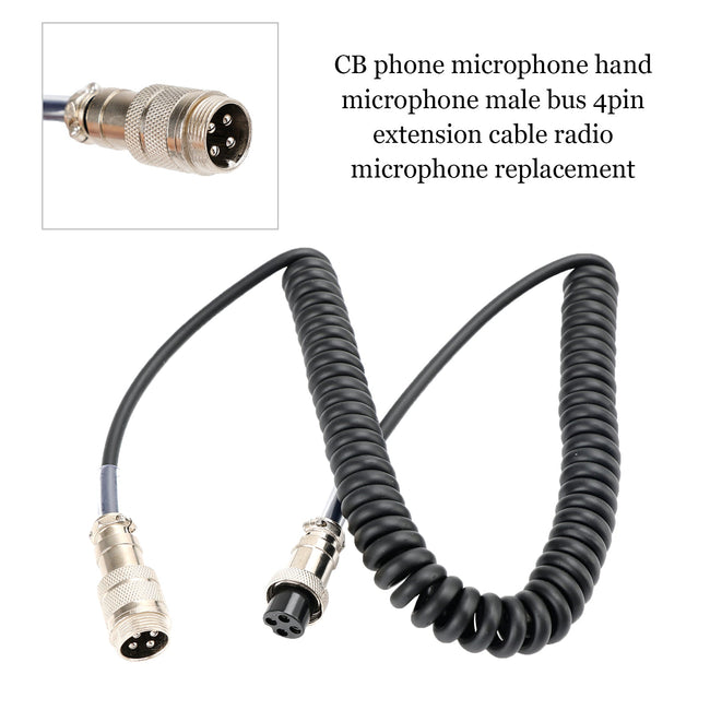 CB-Handmikrofon, männlich, weiblich, 4-poliges Verlängerungskabel, Ersatz für Funkmikrofon