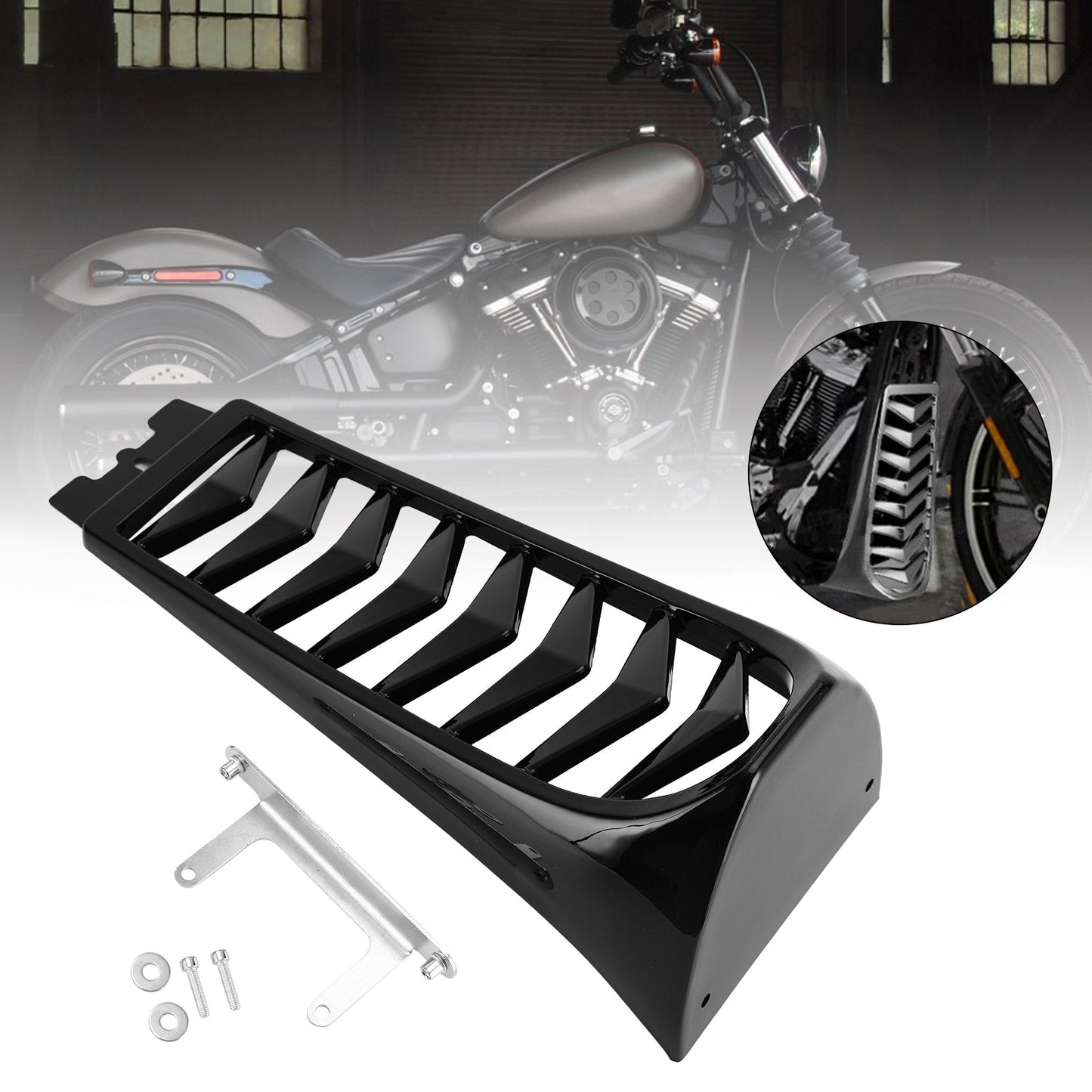 Becquet avant Intere Cache radiateur pour Softail Breakout Fat Bob 2018-2022 Generic