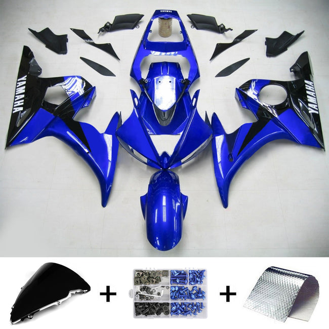 Amotopart Yamaha 2003-2004 YZF 600 R6 & 2006-2009 YZF R6S Blue Fairing Kit