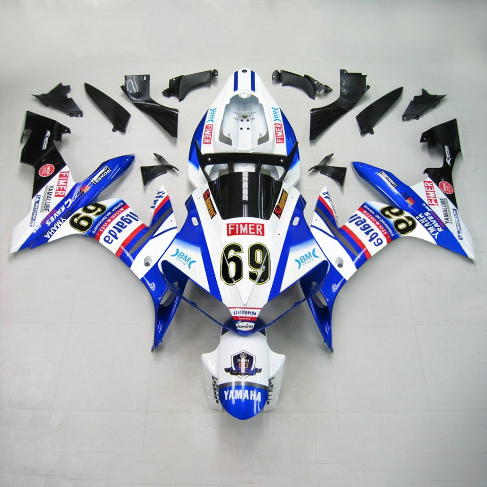 Amotopart Yamaha 2004-2006 YZF 1000 R1 Bleu Blanc #69 Kit de Déclenchement