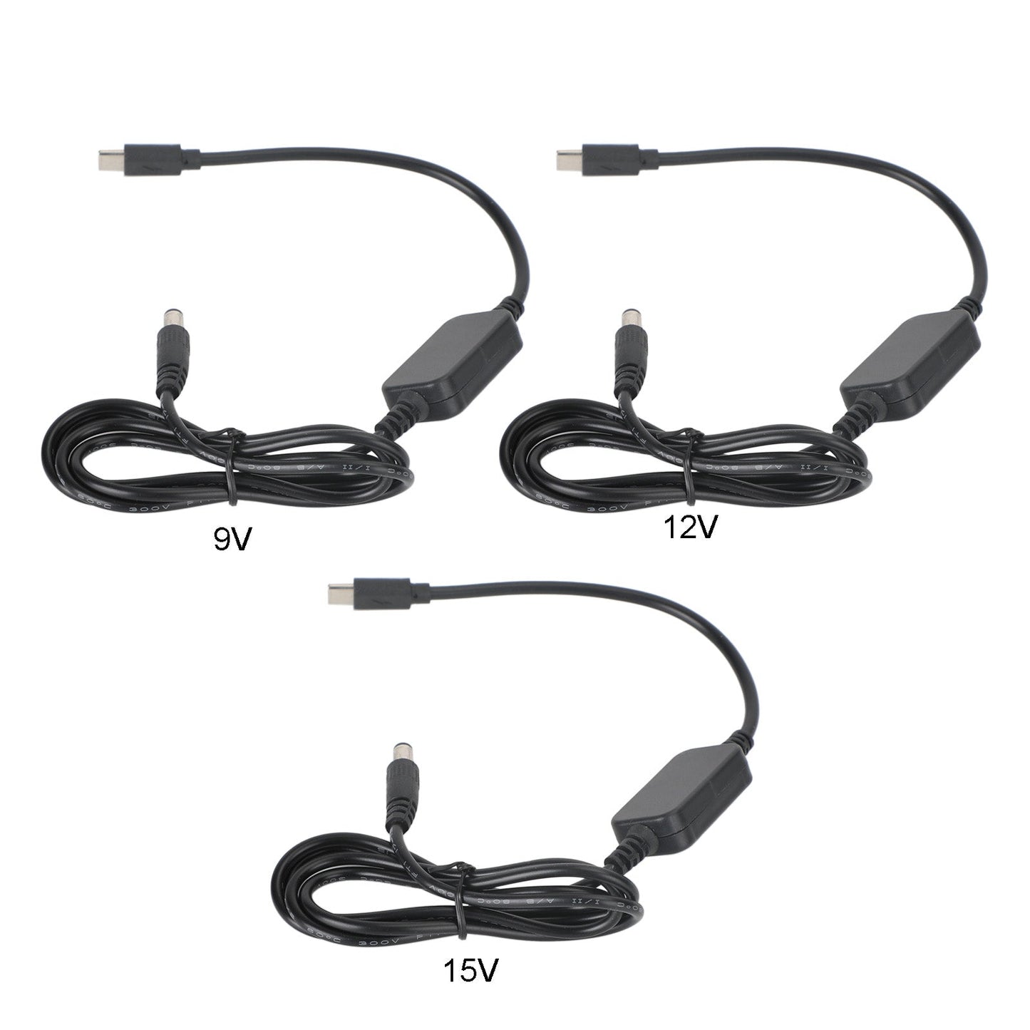 Adaptateur USB vers 9/12/15V Volt 5.5mm * 2.5mm 1m 39.37 pouces PD Chargeur Câble