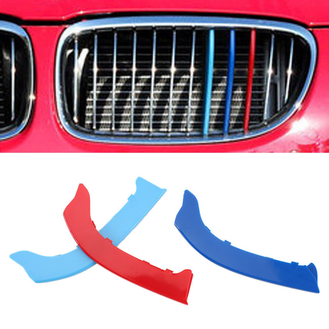 BMW 3er 2009–2012, dreifarbig, Frontgrill, Grill-Abdeckstreifen, Clip-Zierleiste