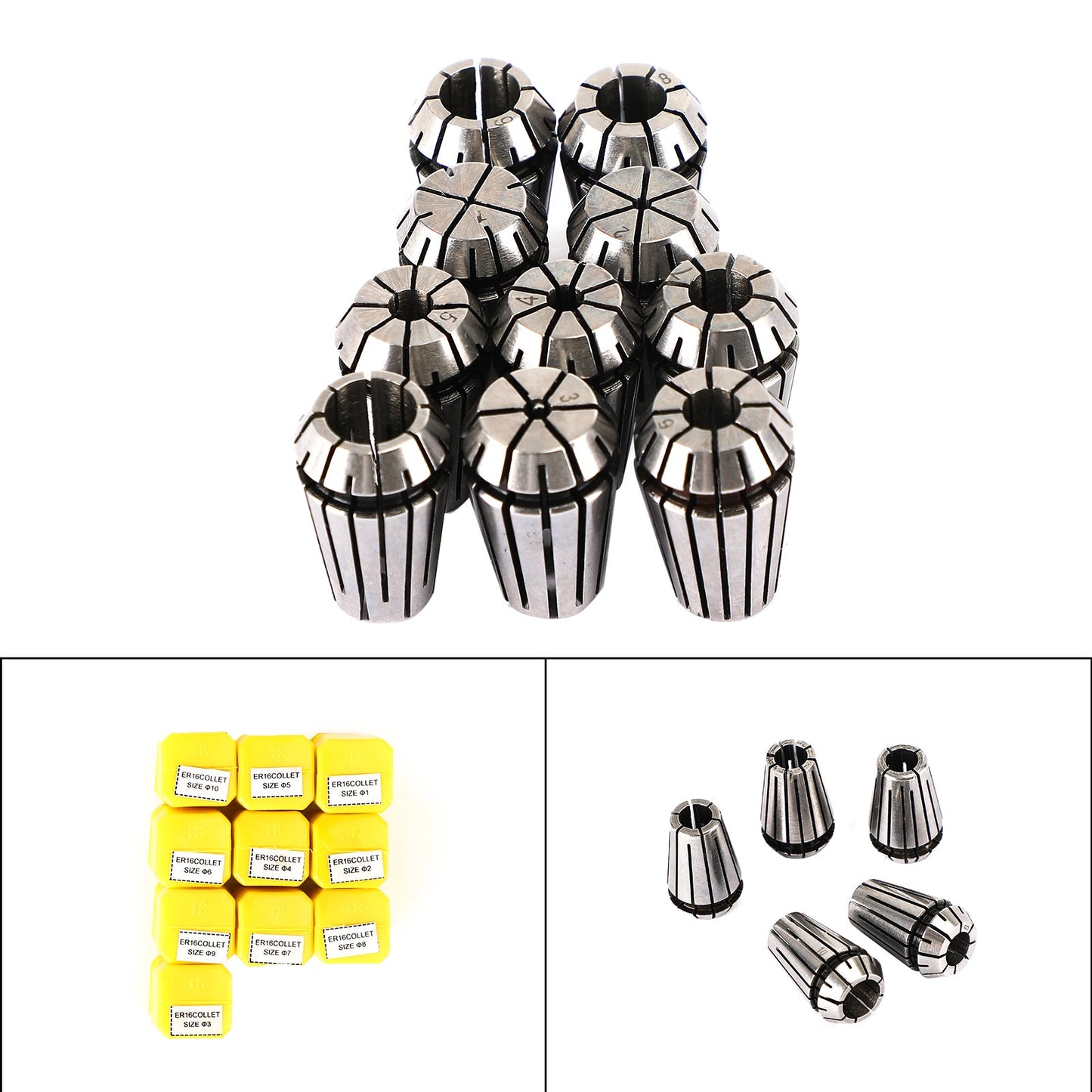 9pcs / 12pcs / 10pcs / ER16 Spring Collet Set für CNC-Fräsdrehmain