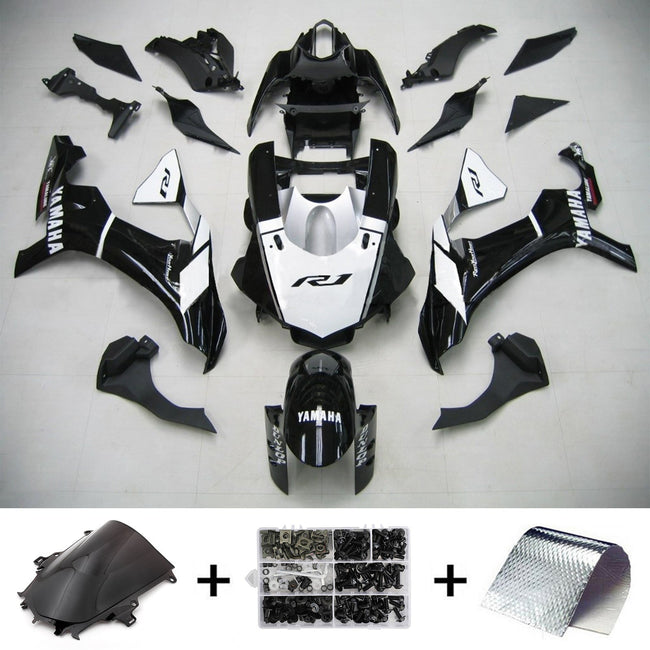 Amotopart Yamaha 2015-2019 YZF 1000 R1 Schwarzverkleidungskit