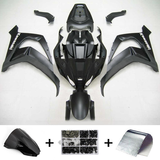 Amotopart Kawasaki 2016-2019 ZX10R Kit de carénage noir