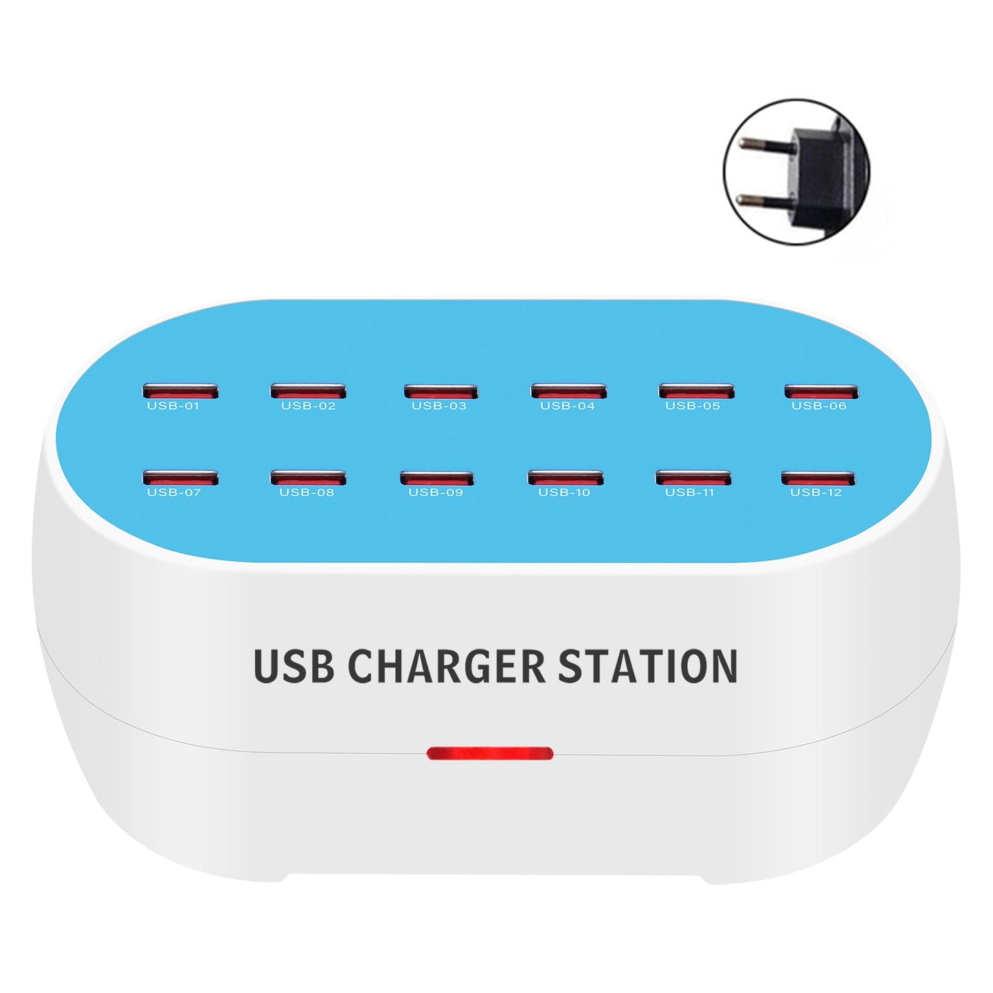 Chargeur 180W 120W HUB 30 24 18 12 Ports USB Dock Station de charge multi-appareils avec prise UE de bureau filaire