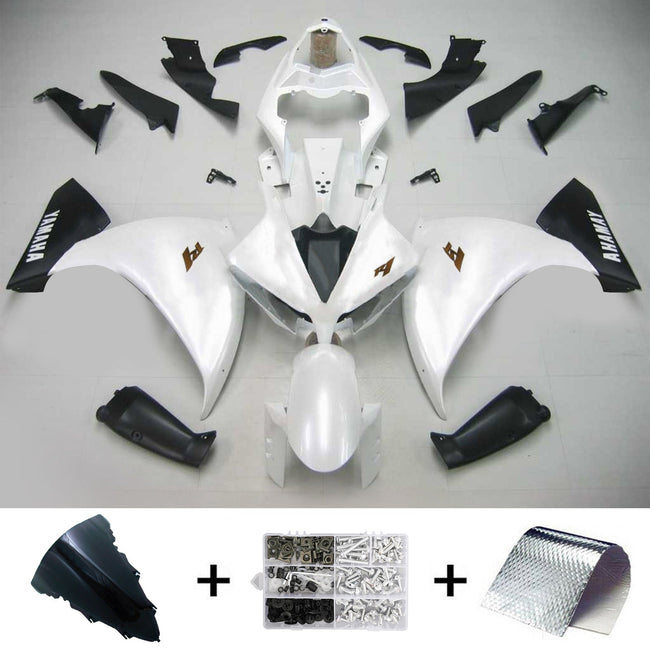 Amotopart Yamaha 2012-2014 YZF 1000 R1 White Fearing Kit