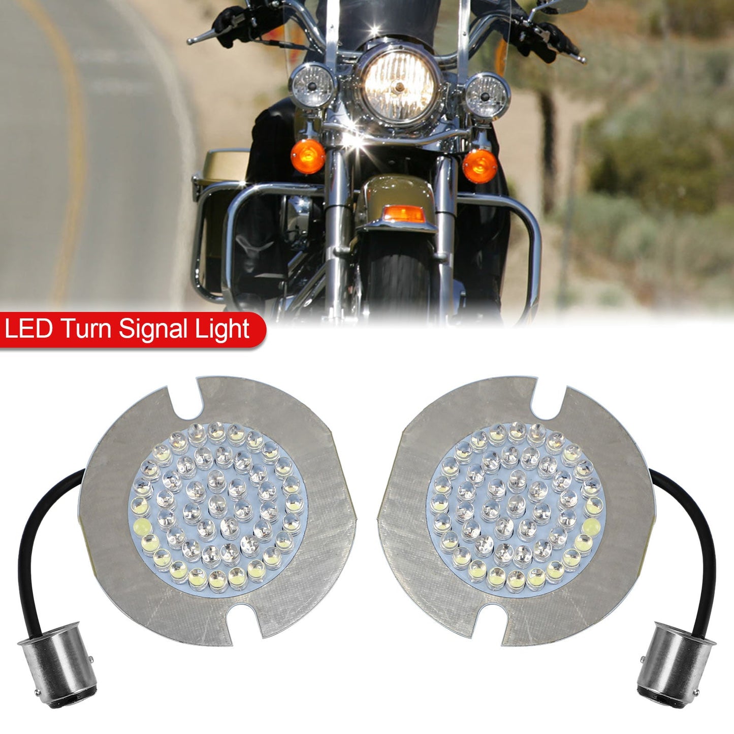 1157 LED Blinkerlampe Hinweisinten Passend für Dyna Touring Electra Glide Road King Generic