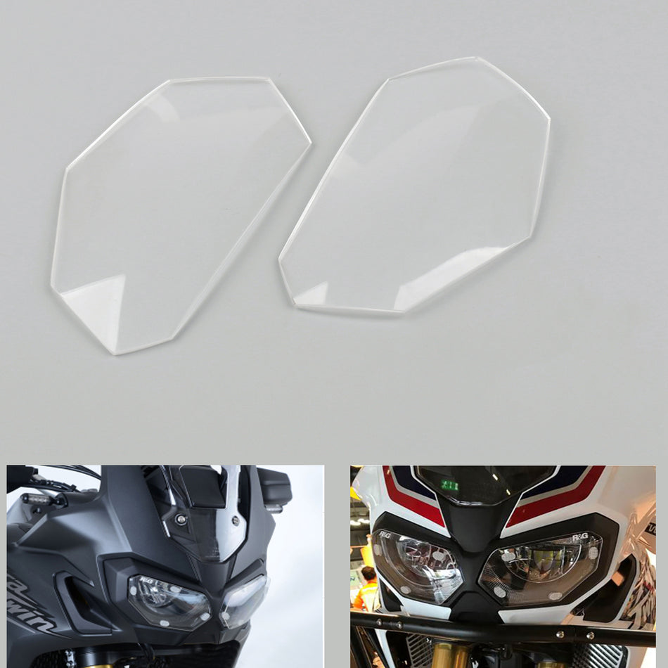Front Headlight Lens Covers Guard For Honda CRF1000L Africa Twin 2016-2017 Clear