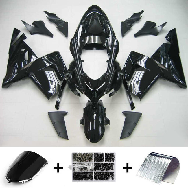 Amotopart Kawasaki 2004-2005 ZX10R Helles Schwarzverkleidungskit