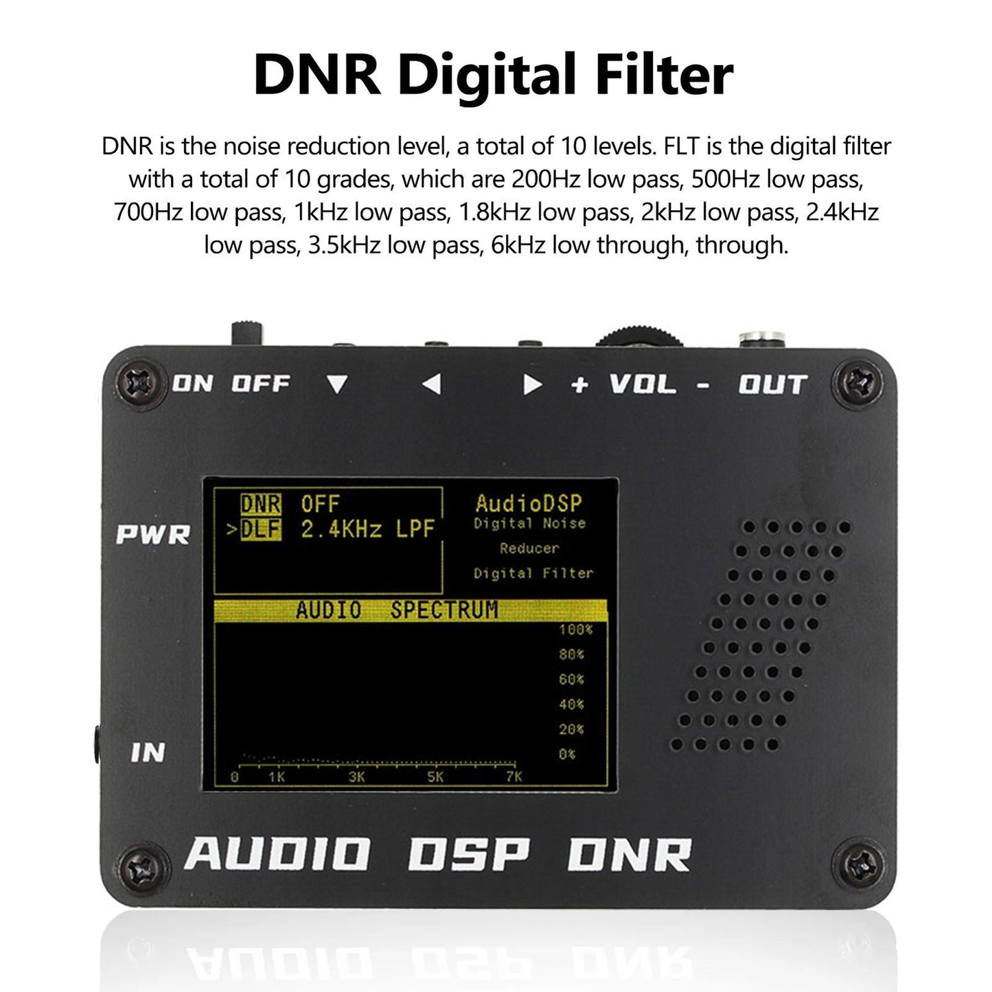 Audio DSP Rauschunterdrückung DNR Digitalfilter SSB Radio YAESU ICOM + Lautsprecher