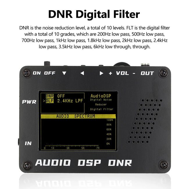 Audio DSP Rauschunterdrückung DNR Digitalfilter SSB Radio YAESU ICOM + Lautsprecher