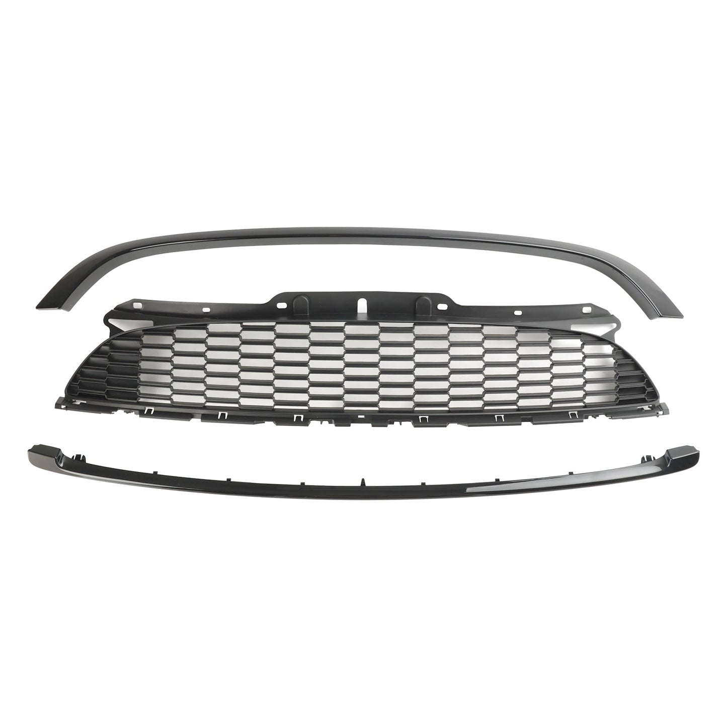 MINI R57 Cooper S &amp; JCW 2-Türer Cabrio 2009–2013, 3 Stück, gl?nzend schwarzer Frontgrill