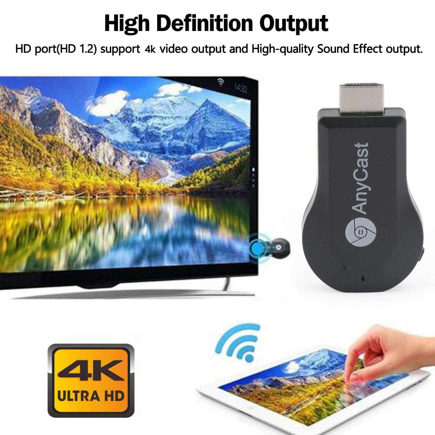 True 4K M100 TV Stick Dongle Receiver  HD TV WiFi Wireless Empfänger