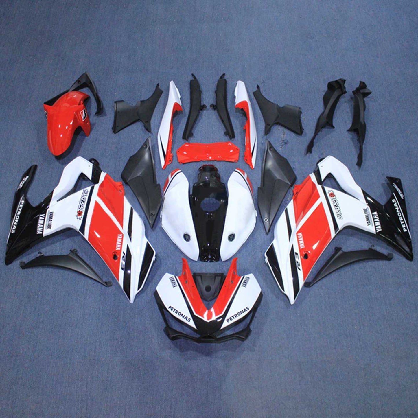 Amotopart-Verkaufskit Yamaha 2014-2018 YZF R3 & 2015-2017 YZF R25 Red White Fearing Kit