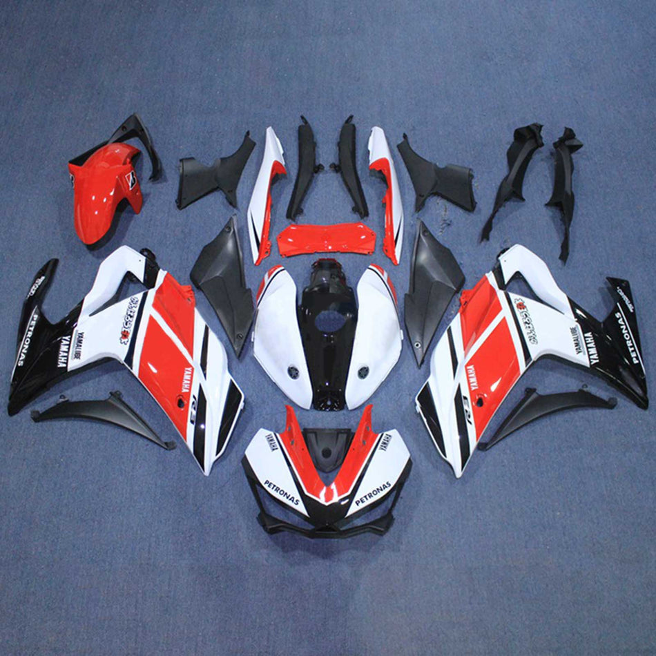 Kit de vente Amotopart Yamaha 2014-2018 YZF R3 &amp; 2015-2017 YZF R25 Red White Fearing Kit