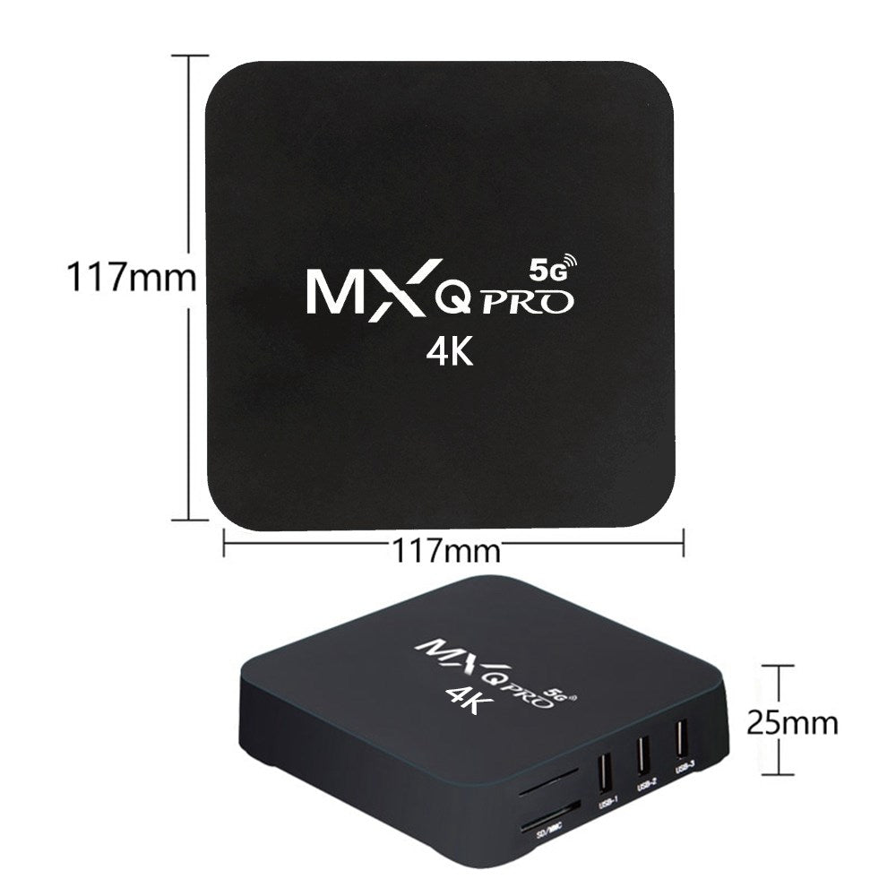 5G Wifi MXQ Pro 4K Ultra HD 64Bit Android Quad Core Smart TV Box Ram 1GB ROM 8GB