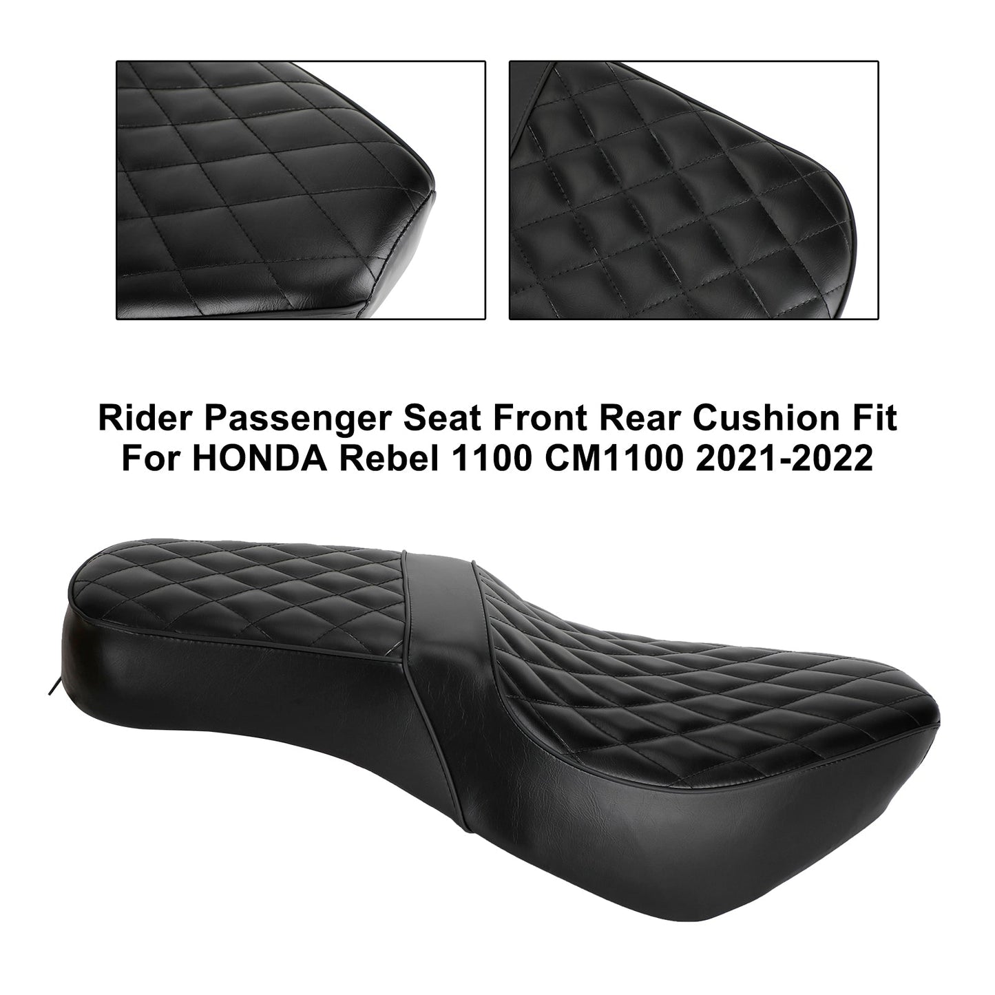 2021-2022 HONDA Rebel 1100 CM1100 Coussin de siège passager conducteur complet noir mat