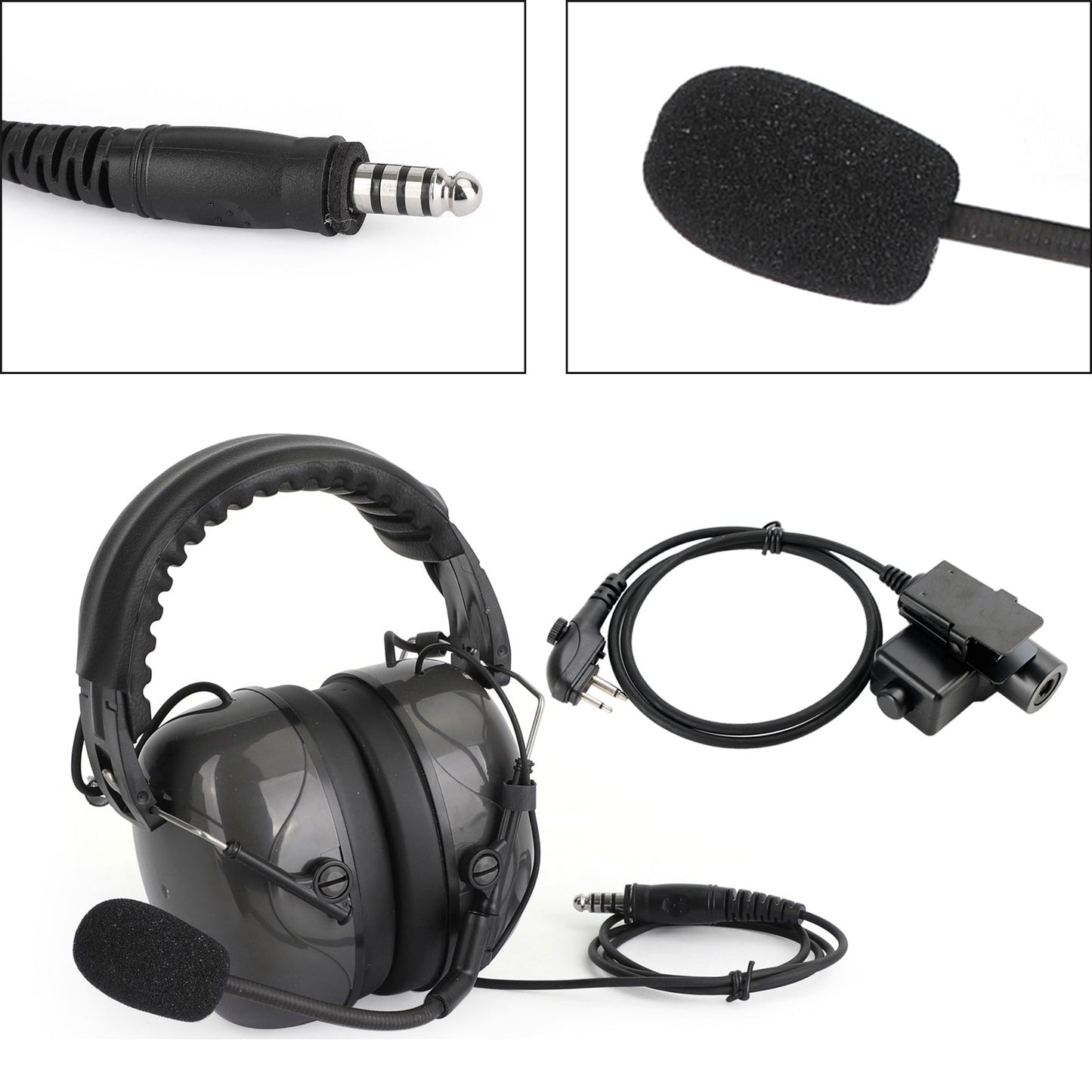 C5 Einstellbares Headset mit Ger?uschunterdrückung, 6-polig, U94 PTT für HYT TD500 TD510 TD520