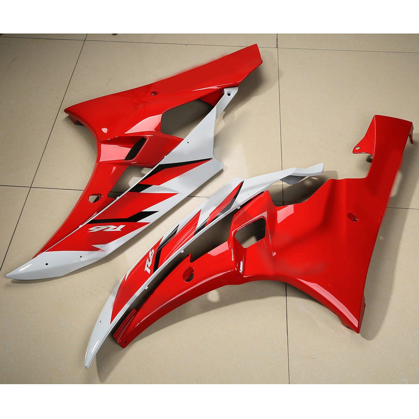 Amotopart 2006-2007 Yamaha YZF-R6 Rot-Wei?-Verkleidungskit