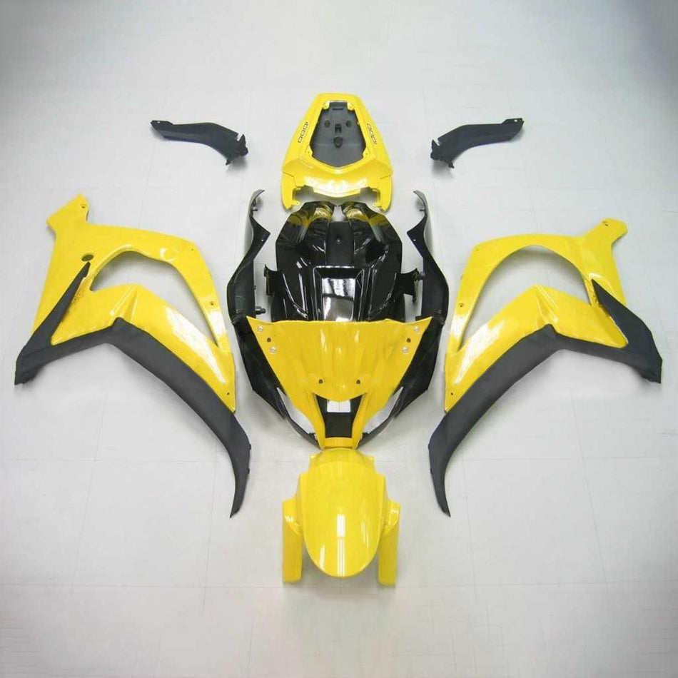 Kit de carénage Amotopart Kawasaki ZX10R 2011-2015 Jaune Noir