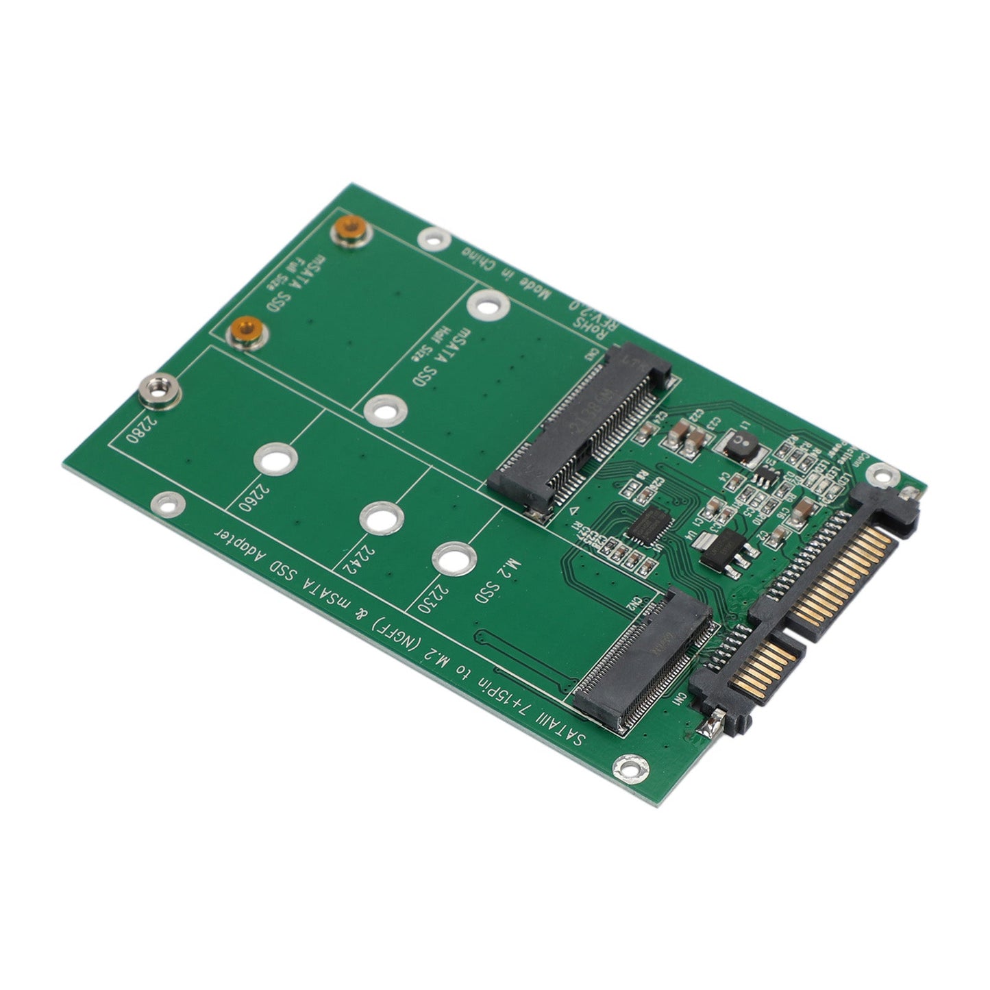 Disque dur SSD M.2 NGFF mSATA vers adaptateur SATA 3 convertisseur de carte PCI-E