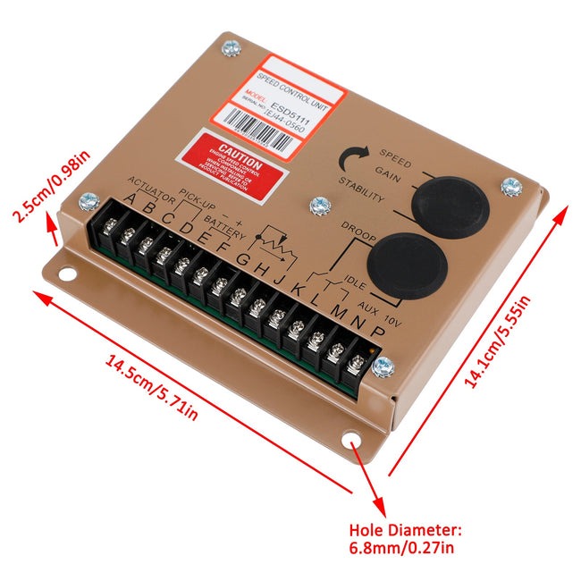 ESD5111 Elektronischer Motordrehzahlregler für Generator-Generator-Teile